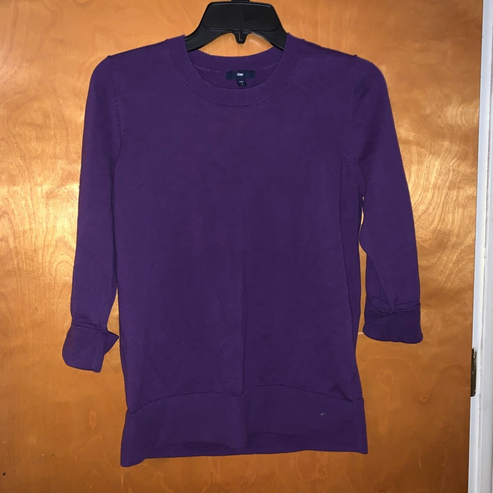 Purple Gap 3/4 Sleeve Sweater